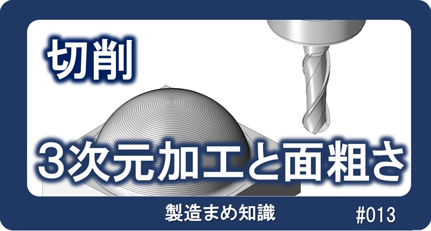 切削 3次元加工と面粗さ