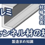 材料 アルミ合金 チャンネル材の規格